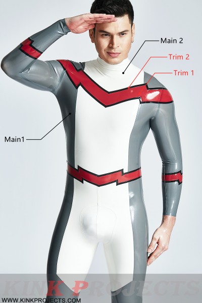 Male 'Firebolt' Back Zipper Catsuit