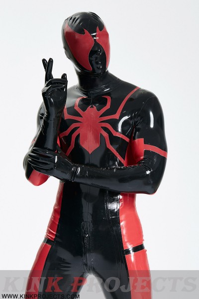 Male 'Red Venom-Man‘ Rubber Catsuit