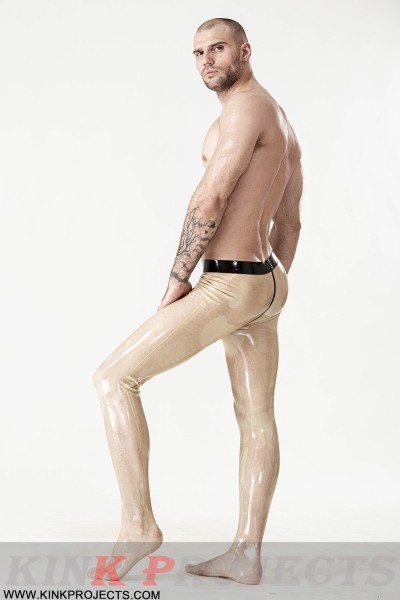 Male 'Pocket' Latex Leggings with Feet