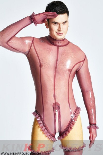 Male 'Burly Burlesque' Neck Entry Leotard Catsuit