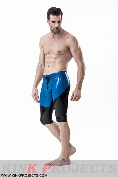 Male Drawstring Knee-length Latex Shorts
