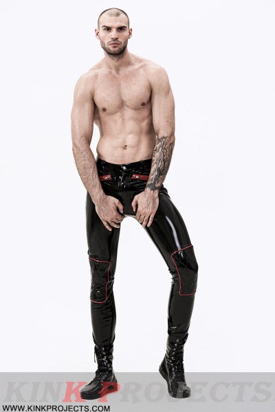 Male Zip-Pocketed Jeans With Padded Knees