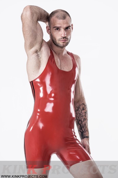 Male Zipperless Short Leg Singlet Suit