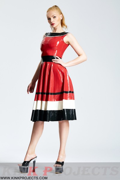 'Horizontally Yours' Full-Skirt Dress 