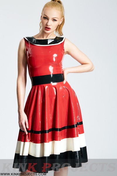 'Horizontally Yours' Full-Skirt Dress 