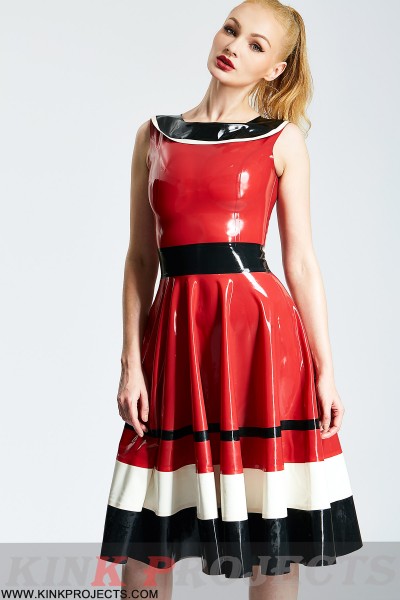 'Horizontally Yours' Full-Skirt Dress 