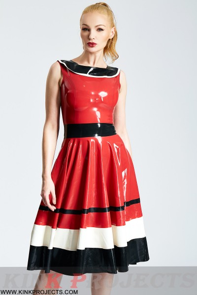 'Horizontally Yours' Full-Skirt Dress 