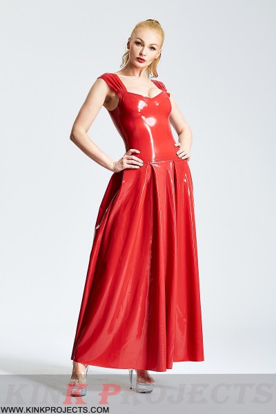 Panel-Pleated Formal Maxi Dress 