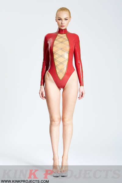 Criss-crossed Long-Sleeved Leotard 