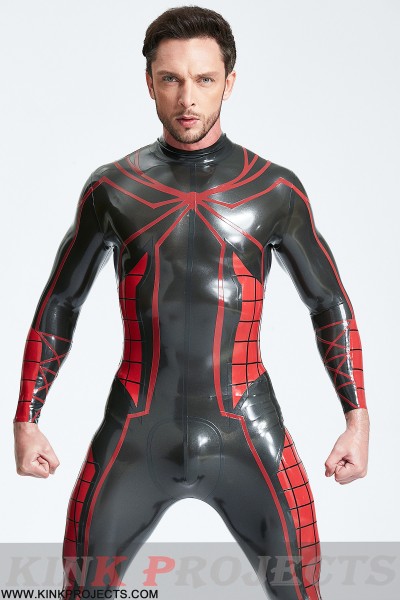 Male 'Tangled Web' Back Zip Catsuit 