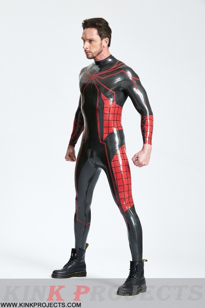 Male 'Tangled Web' Back Zip Catsuit 