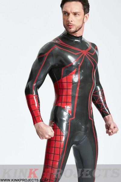 Male 'Tangled Web' Back Zip Catsuit 