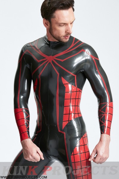 Male 'Tangled Web' Back Zip Catsuit 