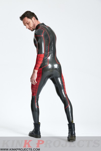 Male 'Tangled Web' Back Zip Catsuit 