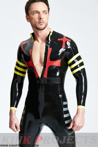 Male 'Crossway' Front Zip Catsuit 