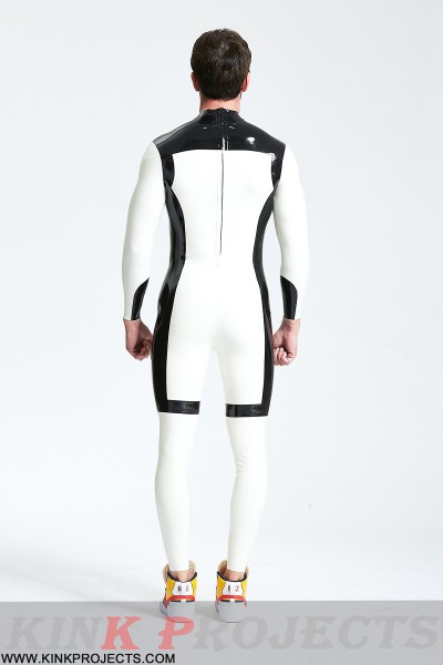 Male 'White Knight' Back Zip Catsuit 