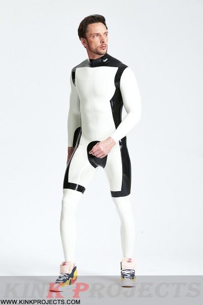 Male 'White Knight' Back Zip Catsuit 