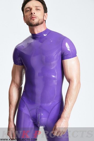 Male Short-sleeved Back Zip 