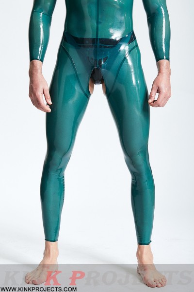 Male Open-Crotch Shoulder-zip Catsuit 