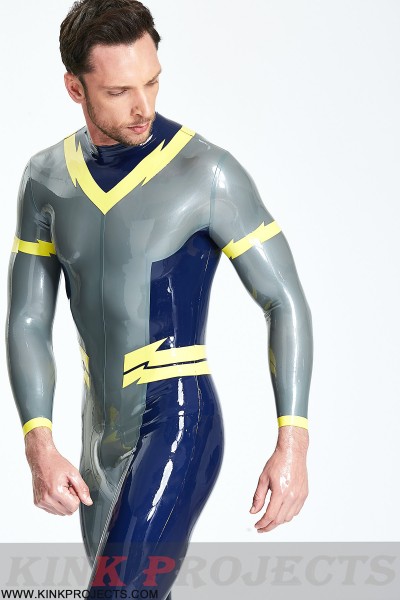 Male 'Lightning Bolt' Back Zip Catsuit 