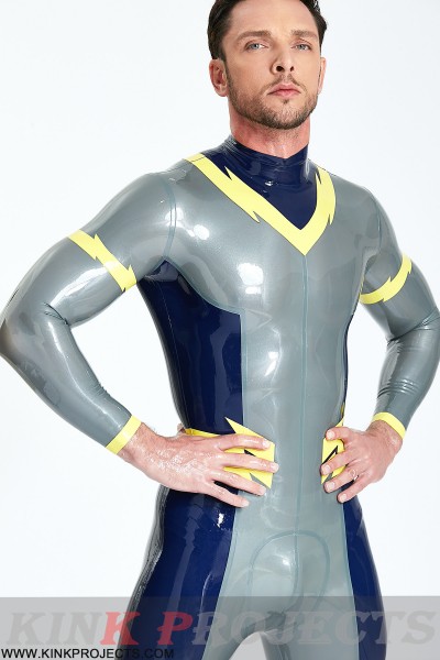 Male 'Lightning Bolt' Back Zip Catsuit 