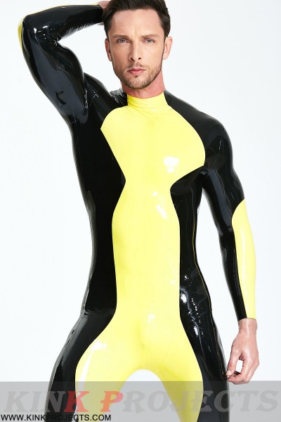 Male 'Zig-Zag' Latex Catsuit 