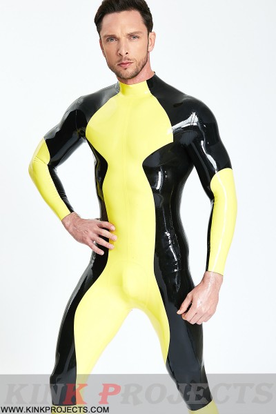 Male 'Zig-Zag' Latex Catsuit 