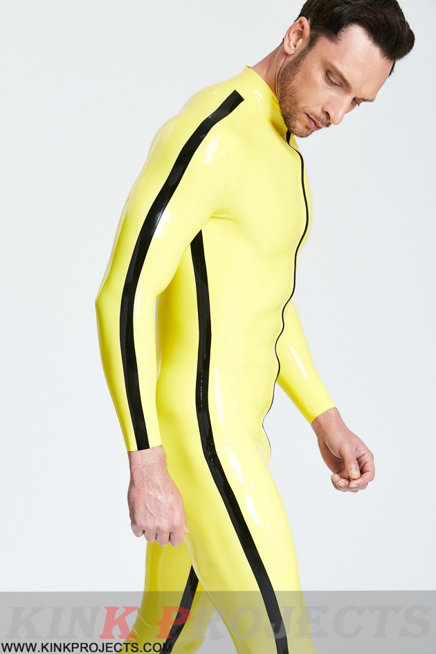 Male Contrast Strips Catsuit 