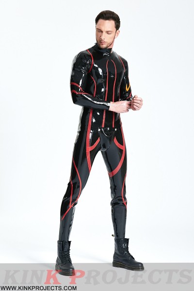 Male Shoulder-zip Codpiece Catsuit 