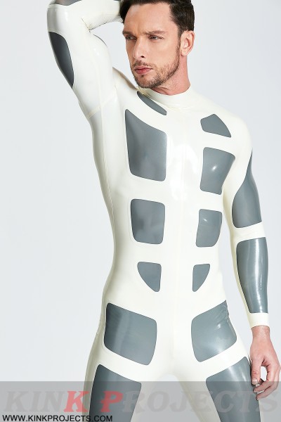 Male 'Silver Streak' Rubber Catsuit 