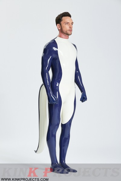 Male 'Purr-fect' Inflated Tail Catsuit With Feet & Gloves 