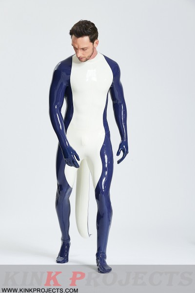 Male 'Purr-fect' Inflated Tail Catsuit With Feet & Gloves 