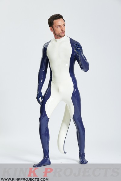 Male 'Purr-fect' Inflated Tail Catsuit With Feet & Gloves 