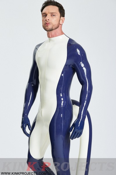 Male 'Purr-fect' Inflated Tail Catsuit With Feet & Gloves 