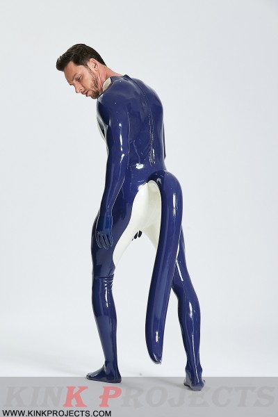 Male 'Purr-fect' Inflated Tail Catsuit With Feet & Gloves 