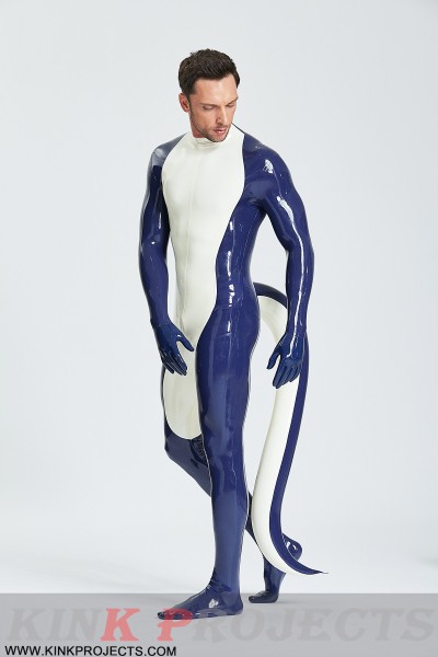 Male 'Purr-fect' Inflated Tail Catsuit With Feet & Gloves 