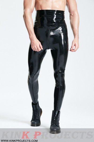 Male High-Waisted Leggings With Zipper 