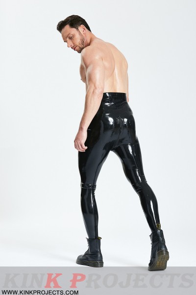 Male High-Waisted Leggings With Zipper 