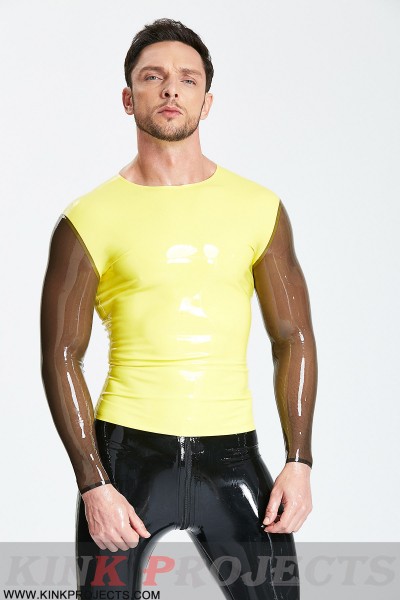 Male Long-Sleeved Wide-Neck T-Shirt 