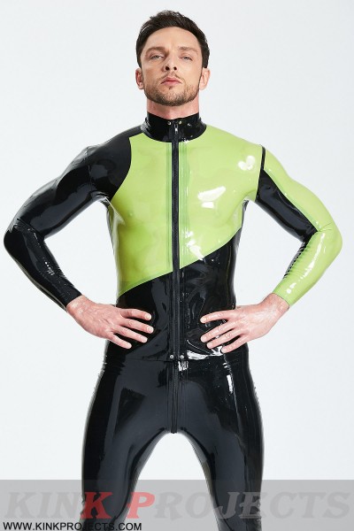 Male Asymmetric Long-Sleeved Tight-fitting Jacket 