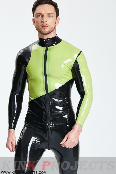 Male Asymmetric Long-Sleeved Tight-fitting Jacket 