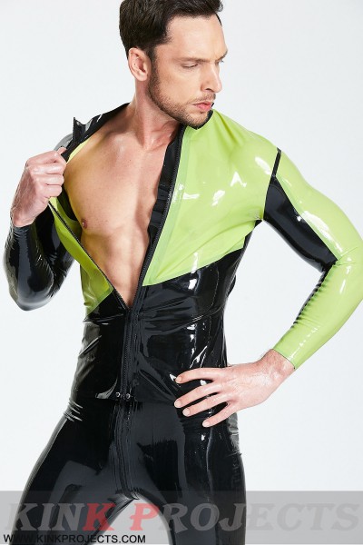 Male Asymmetric Long-Sleeved Tight-fitting Jacket 