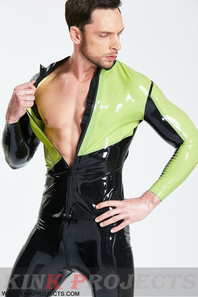 Male Asymmetric Long-Sleeved Tight-fitting Jacket 