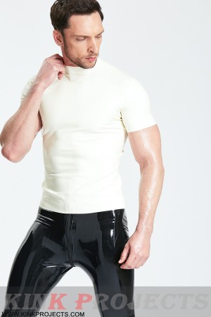  (stock clearance) Male Collared Round-Neck Formal T-Shirt 