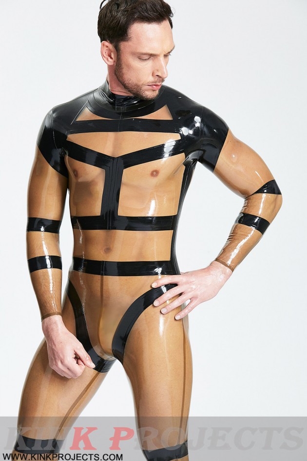 Male 'Harnessed' Translucent Catsuit