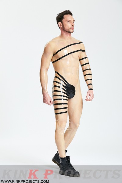 Male Spiral Translucent Catsuit
