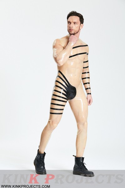 Male Spiral Translucent Catsuit