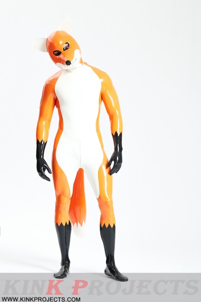 Male 'Fox Trotter' Shoulder-Zipper Catsuit With Inflatable Tail