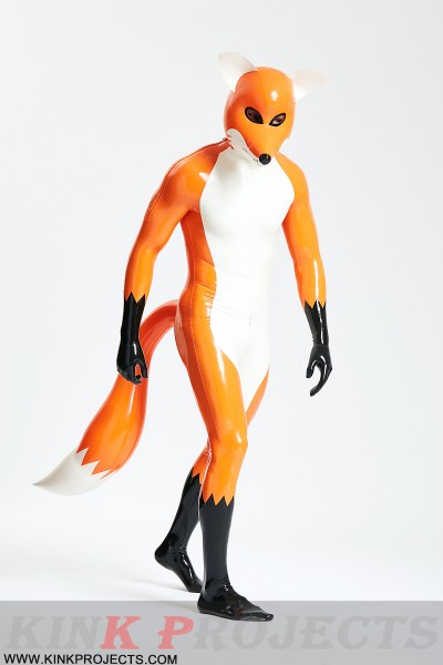 Male 'Fox Trotter' Shoulder-Zipper Catsuit With Inflatable Tail