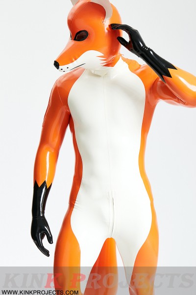 Male 'Fox Trotter' Shoulder-Zipper Catsuit With Inflatable Tail